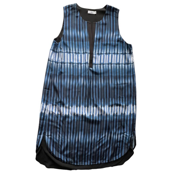 Vince Revolve Silk Printed Tie Dye Silk Layer Dress | LARGE - Picture 8 of 11